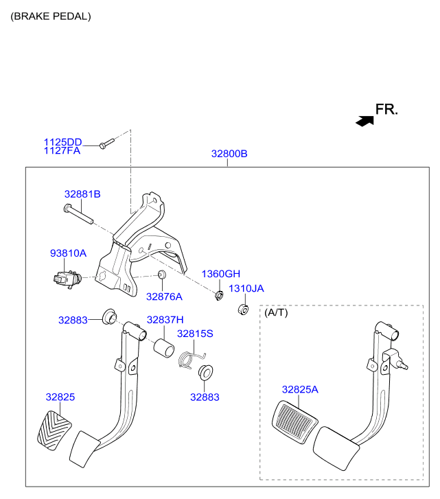 Педаль тормоза для Хендай Солярис 2014-2017