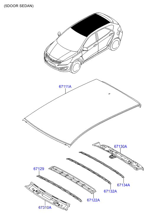Крыша для Хендай Солярис 2014-2017
