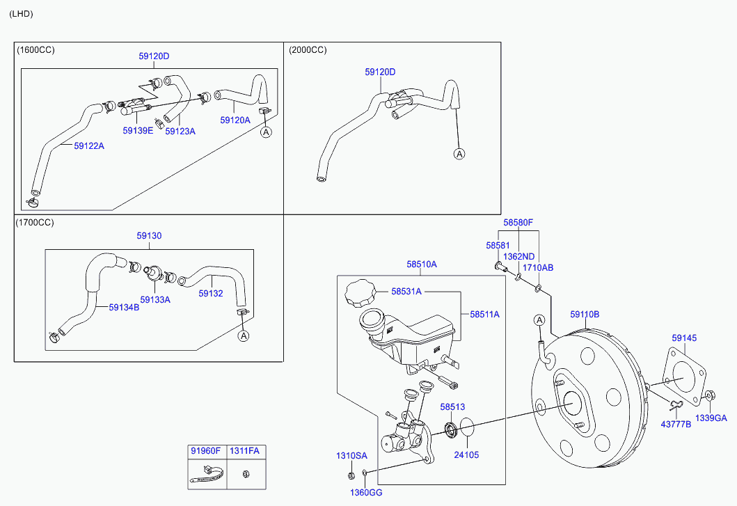 Главный цилиндр тормозной в сборе для Хендай i40 2011-2015