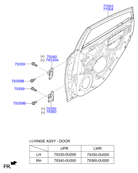 Дверь задняя правая для Хендай Солярис 2014-2017