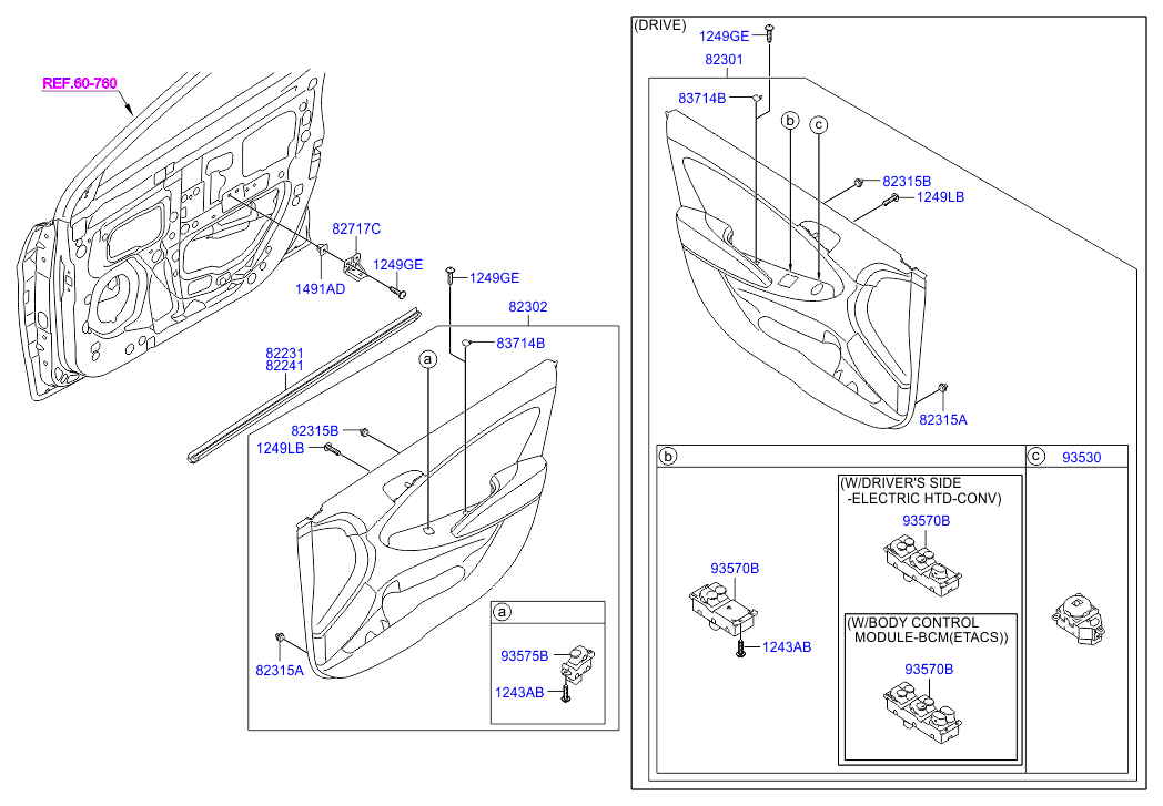 Панель отделки передней левой двери для Хендай Солярис 2014-2017