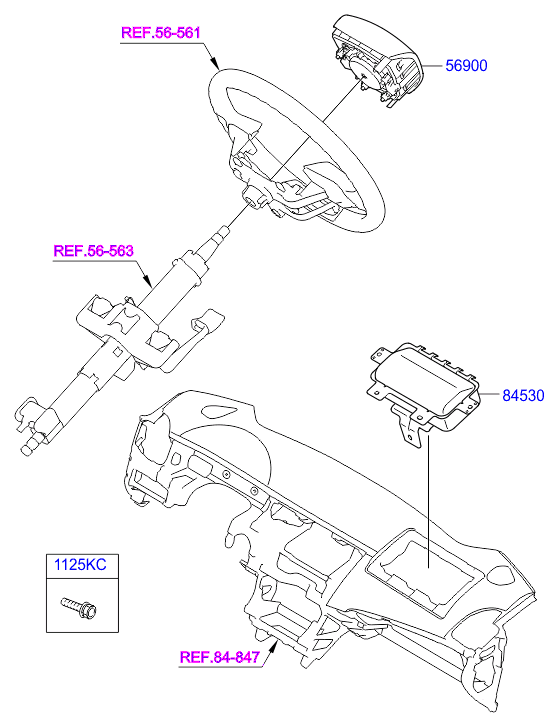 Подушка безопасности пассажира для Хендай Солярис 2014-2017