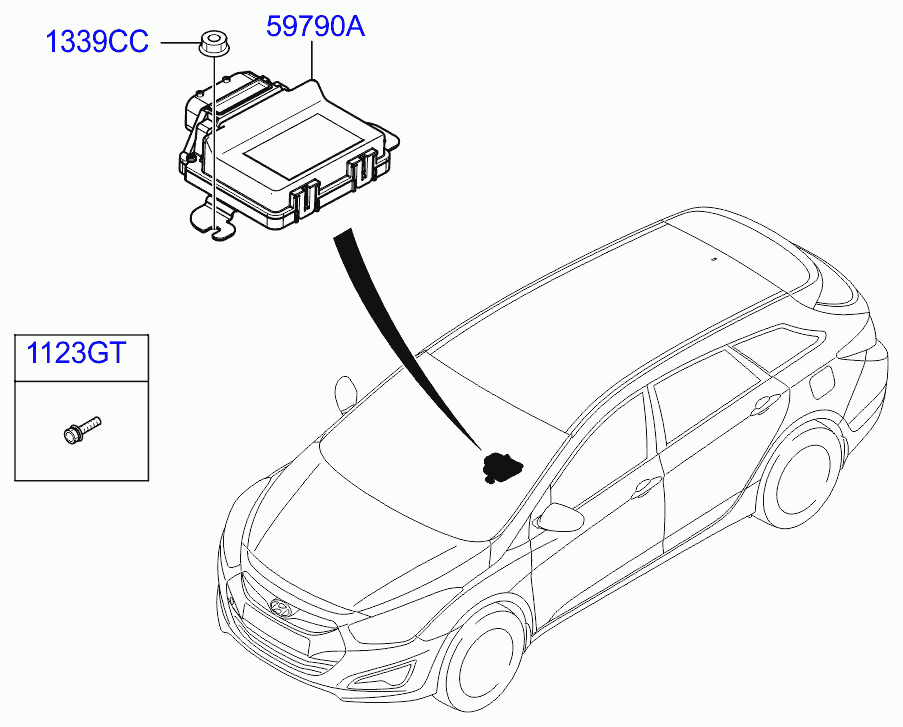 Рычаг стояночного, ручного тормоза для Хендай i40 2011-2015