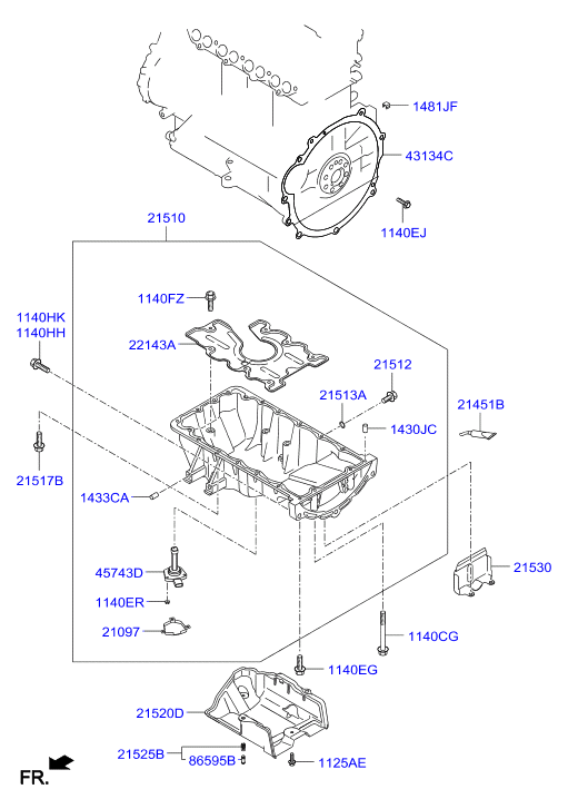 Поддон масляный для Хендай i40 2015-2018