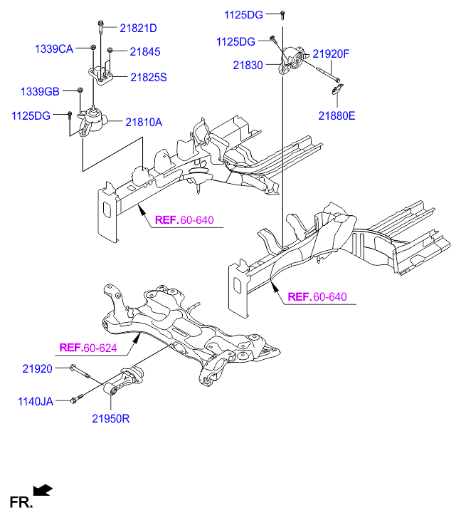 Подушка двигателя левая для Хендай i40 2015-2018