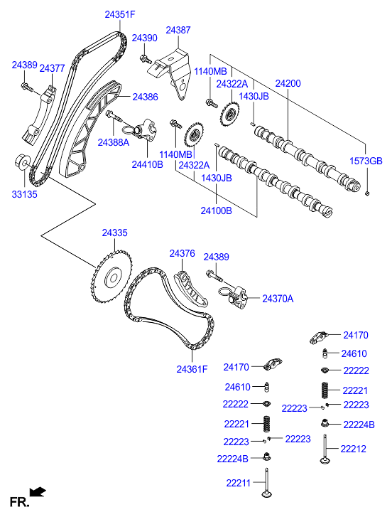 Впускной распредвал для Хендай i40 2015-2018