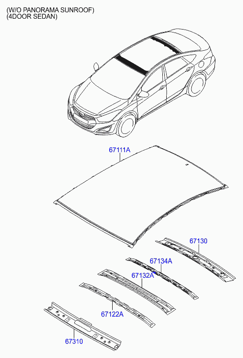 Крыша для Хендай i40 2011-2015