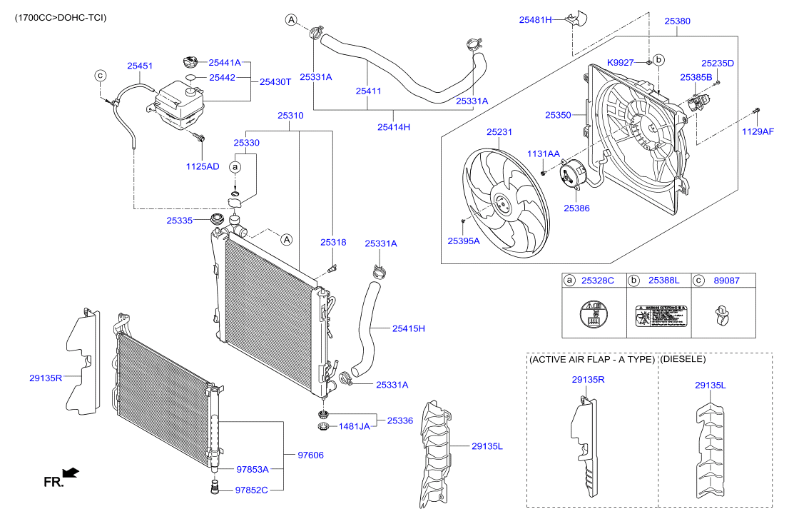 Крыльчатка вентилятора охлаждения двигателя для Хендай i40 2015-2018
