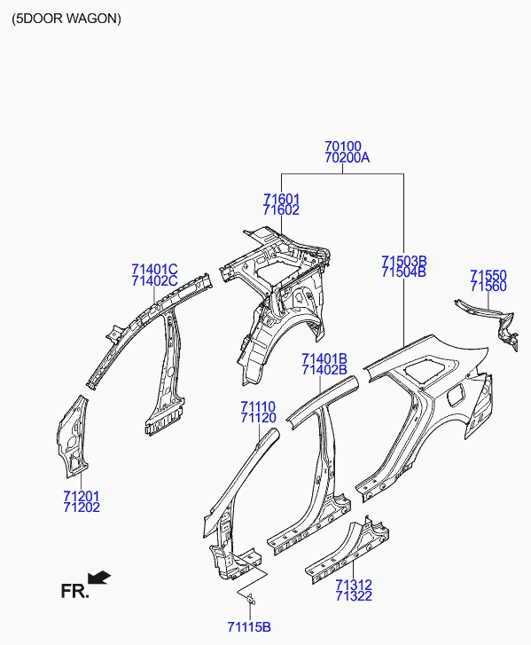 Крыло заднее правое для Хендай i40 2011-2015