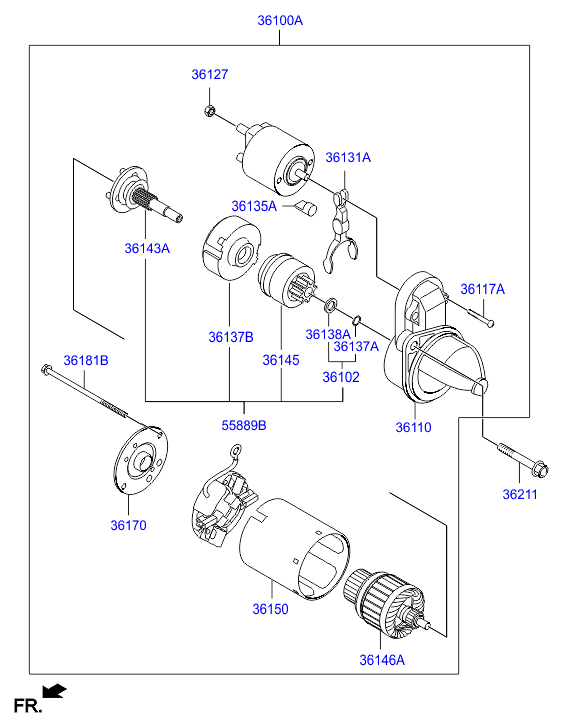 Стартер в сборе для Хендай i40 2015-2018