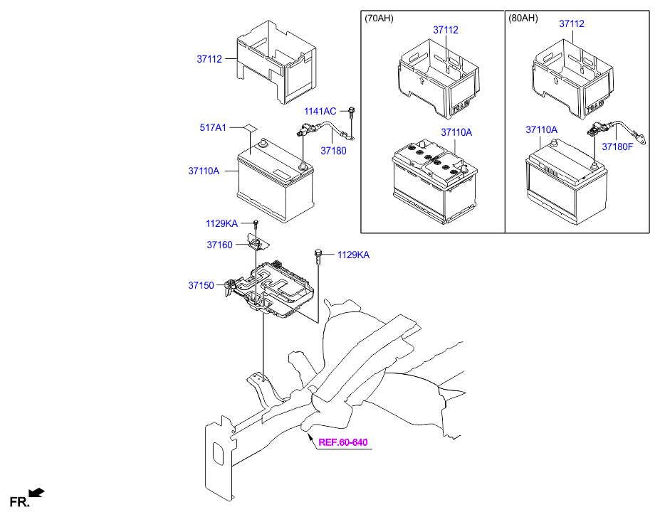 Аккумулятор для Хендай i40 2015-2018