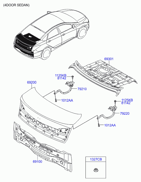 Крышка багажника для Хендай i40 2011-2015