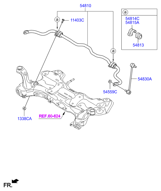 Стабилизатор передний для Хендай i40 2015-2018