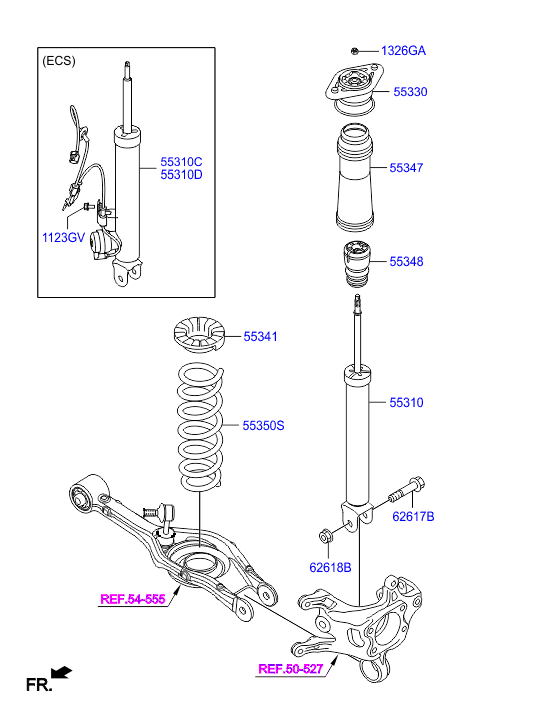 Амортизатор задний для Хендай i40 2015-2018