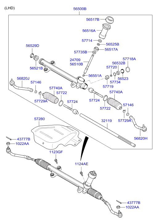 Рулевая рейка для Хендай i40 2015-2018