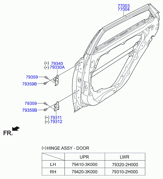 Дверь задняя правая для Хендай i40 2011-2015
