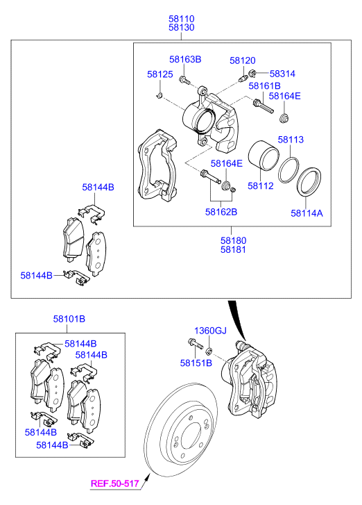 Колодки тормозные передние для Хендай i40 2015-2018
