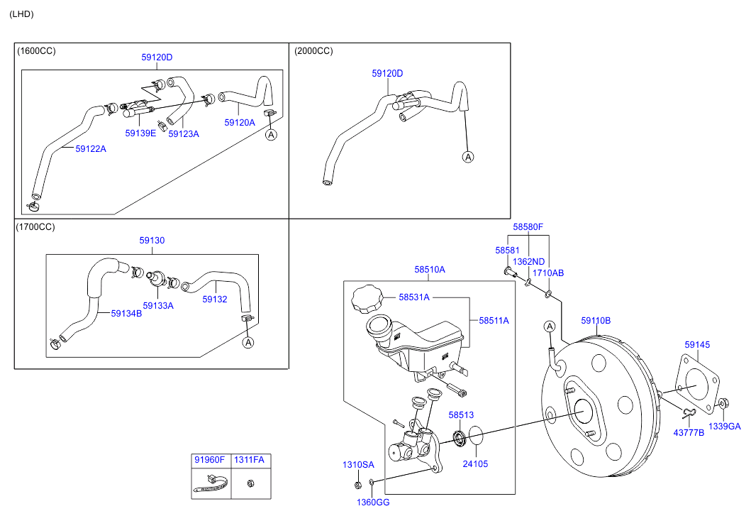 Главный тормозной цилиндр с бачком для Хендай i40 2015-2018
