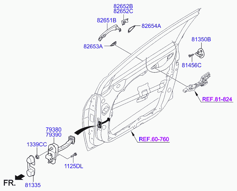 Ручка передней двери для Хендай i40 2011-2015