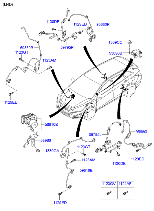 Датчик АБС задний правый для Хендай i40 2015-2018