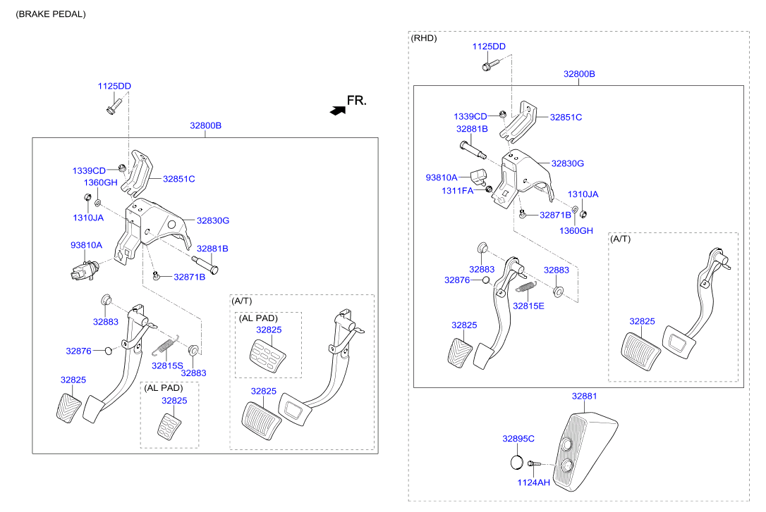 Педаль тормоза для Хендай i40 2015-2018