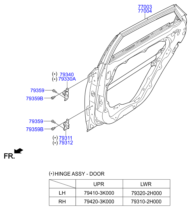 Дверь задняя правая для Хендай i40 2015-2018