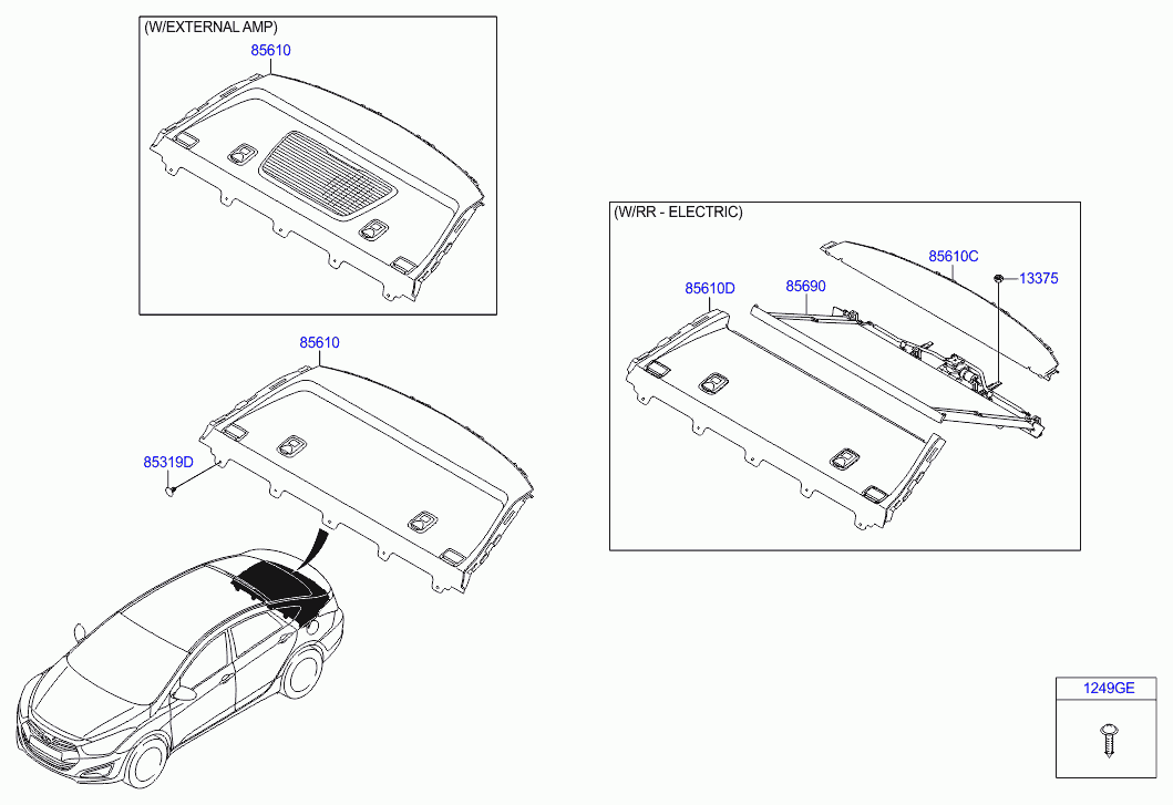 Полка багажника для Хендай i40 2011-2015