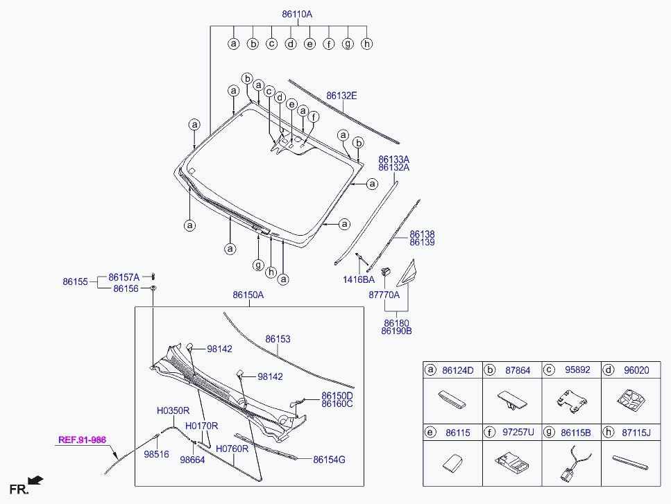 Лобовое стекло для Хендай i40 2011-2015