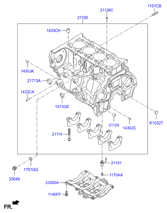 Блок цилиндров для Хендай ix35 2010-2013