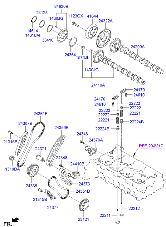 Впускной распредвал для Хендай ix35 2010-2013