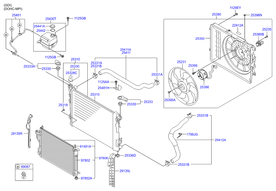 Радиатор кондиционера в сборе для Хендай ix35 2010-2013