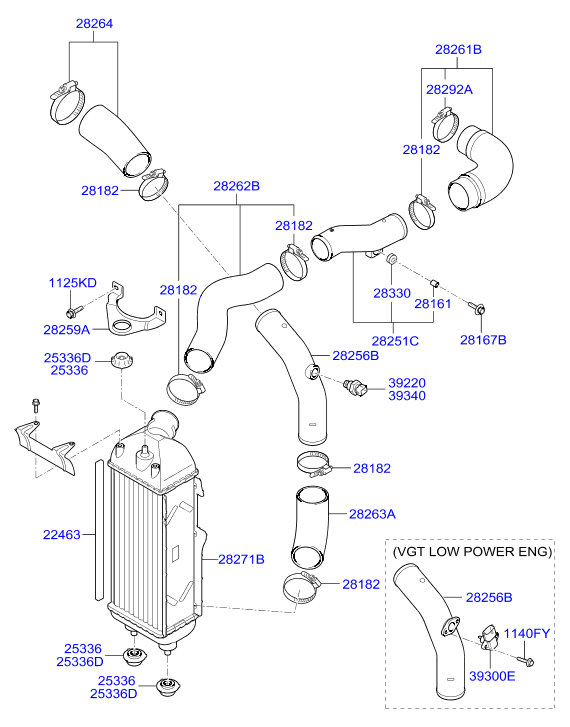 Интеркулер для Хендай ix35 2010-2013