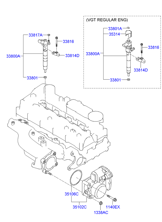 Топливная форсунка для Хендай ix35 2010-2013