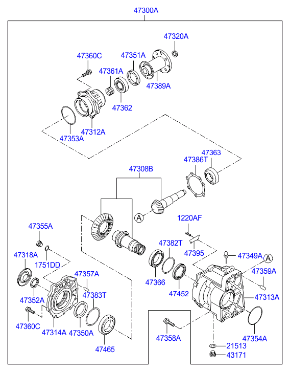 Раздаточная коробка для Хендай ix35 2010-2013