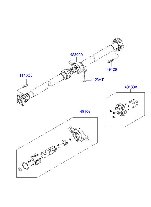Карданный вал для Хендай ix35 2010-2013