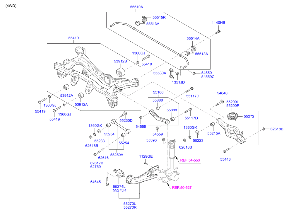 Стабилизатор задний для Хендай ix35 2010-2013