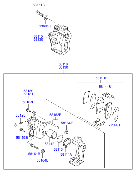Колодки тормозные передние для Хендай ix35 2010-2013