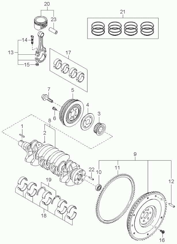 Маховик для Киа Спектра 2004-2011