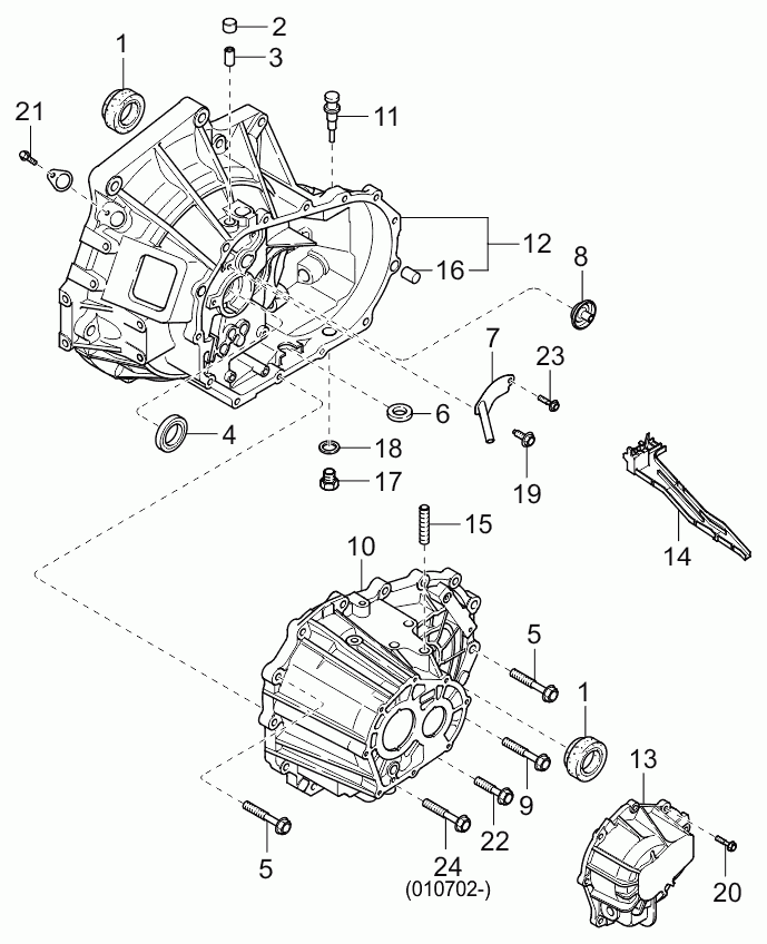 Корпус АКПП для Киа Спектра 2004-2011
