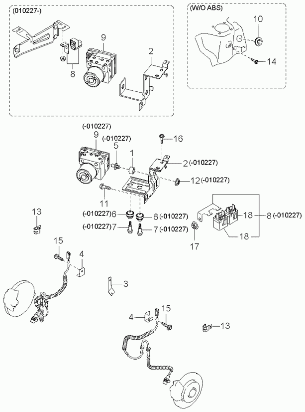 Блок АБС для Киа Спектра 2004-2011