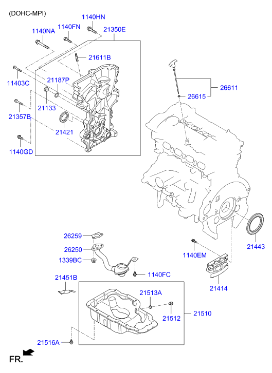 Корпус масляного фильтра для Хендай ix35 2013-2015