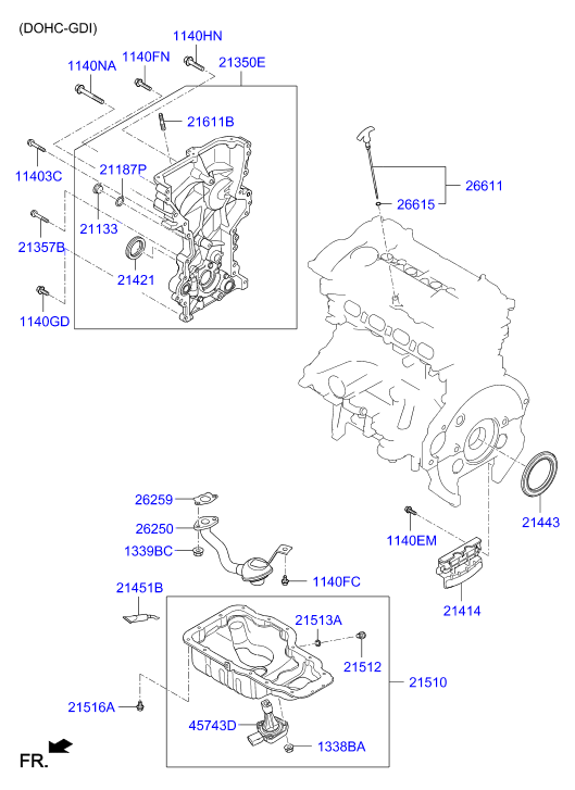 Крышка ГРМ для Хендай ix35 2013-2015