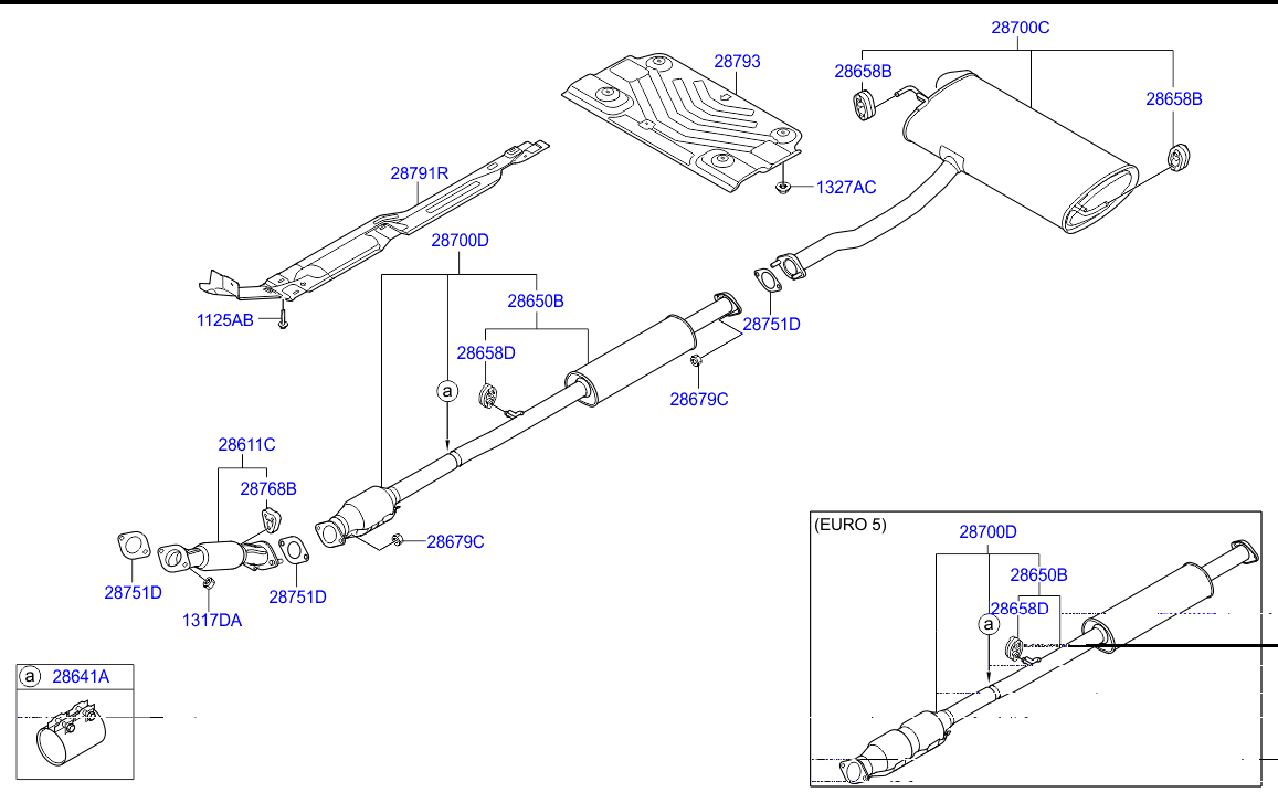Глушитель средний для Хендай ix35 2013-2015