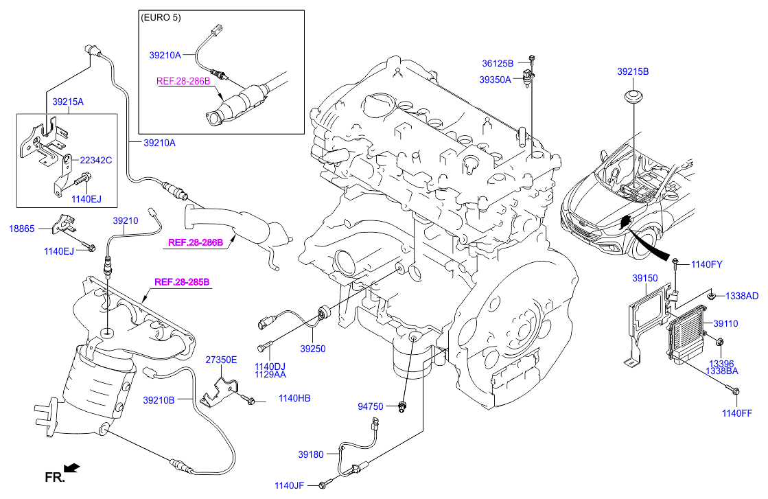Блок управления двигателем для Хендай ix35 2013-2015