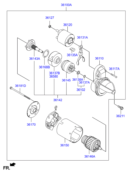 Стартер в сборе для Хендай ix35 2013-2015