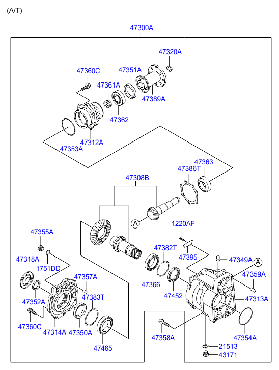 Раздаточная коробка для Хендай ix35 2013-2015