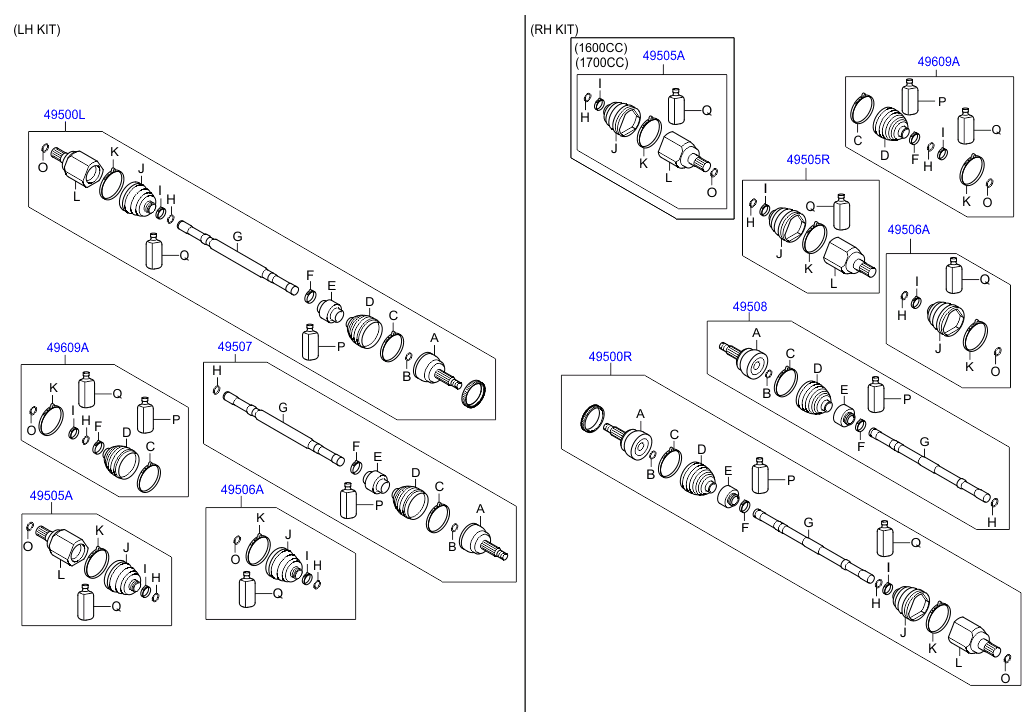 Шрус внутренний передний левый для Хендай ix35 2013-2015