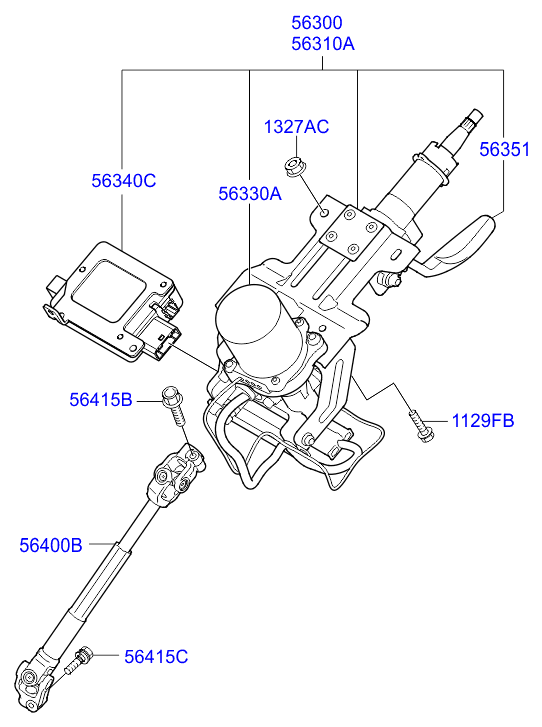 Электро-усилитель руля для Хендай ix35 2013-2015