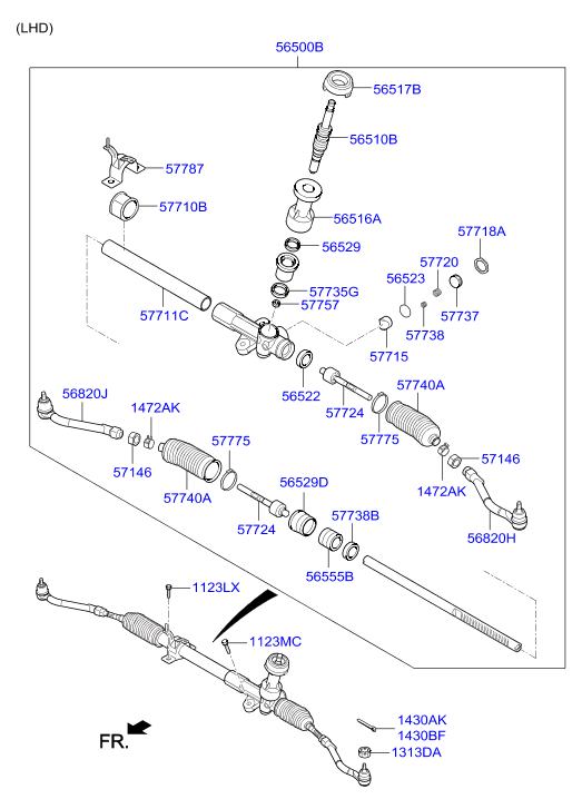 Рулевая рейка для Хендай ix35 2013-2015