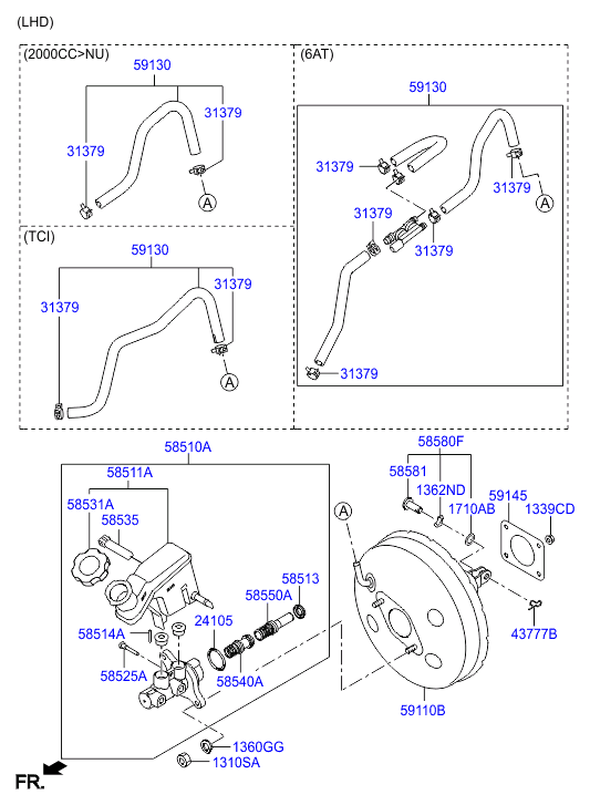 Главный тормозной цилиндр с бачком для Хендай ix35 2013-2015